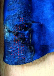 felt surface deisgn, pockets, stitches, locks